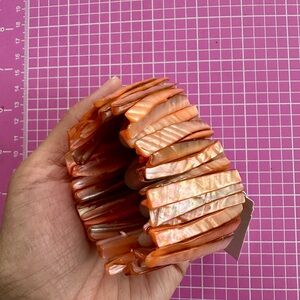 Lucky Brand natural Orange Shell Bracelet bangle Elastic Wire 7 colors option